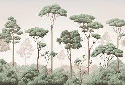 Papier peint brise légère pinède