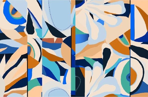 Papier peint abstrait vibrant