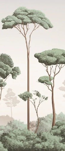 Papier peint brise légère pinède