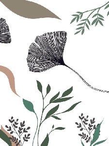 Tapete Ginkgo Blumenkünstler