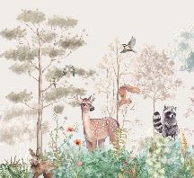 Papier peint chambre enfant nature magique beige, XXL, tendance