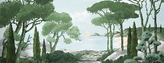 Tapete „Spaziergang in den grünen Calanques“