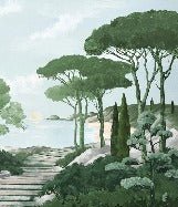 Tapete Spaziergang in den Calanques grün