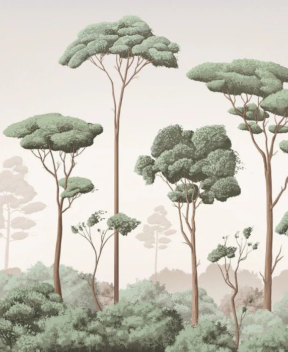 Papier peint brise légère pinède