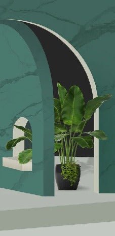 Papier peint hôtel trompe l'oeil