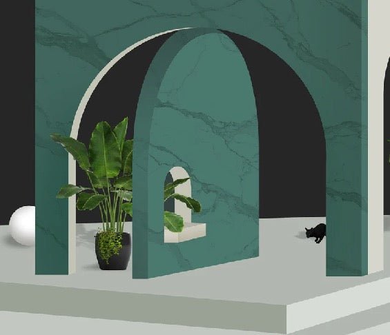 Papier peint hôtel trompe l'oeil