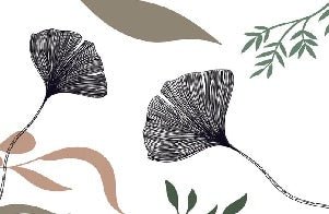 Tapete Ginkgo Blumenkünstler