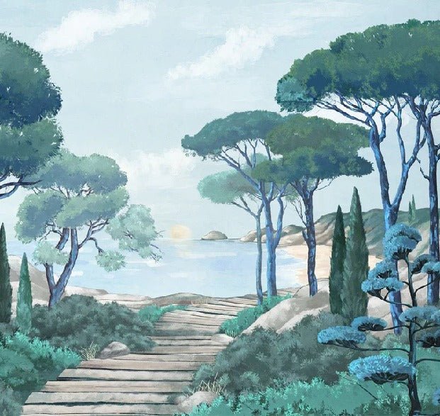 Papier peint balade dans les calanques