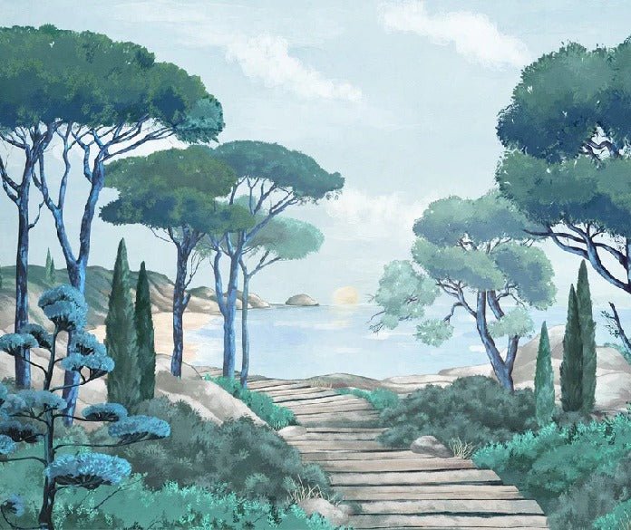 Papier peint balade dans les calanques