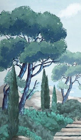 Papier peint balade dans les calanques