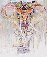 Carta da parati Elefante Boho Indiano