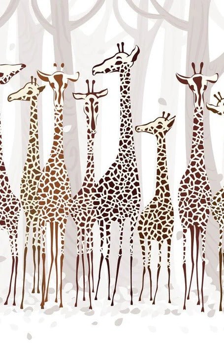 Elegante carta da parati Giraffes