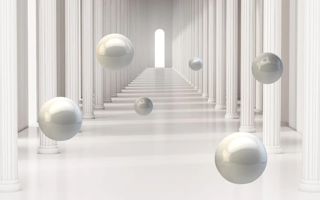 Papier peint 3D trompe œil colonne romaine