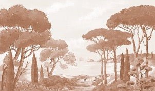 Carta da parati Passeggiata nei torrenti in terracotta