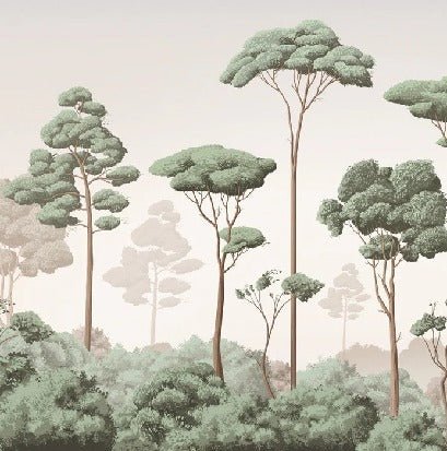 Papier peint brise légère pinède