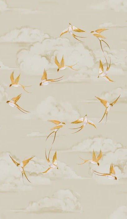 Papier peint bureau envol oiseau doré