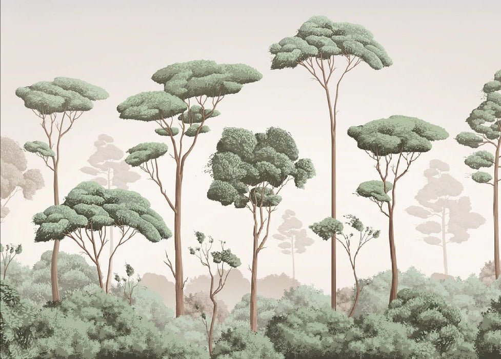 Papier peint brise légère pinède