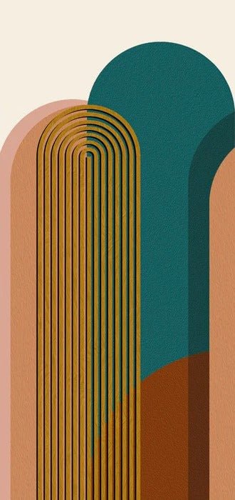 Carta da parati di tendenza grafica Art pop deco