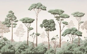 Papier peint brise légère pinède