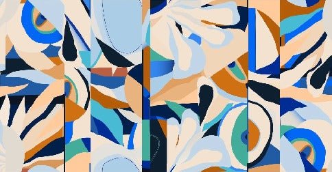 Papier peint abstrait vibrant