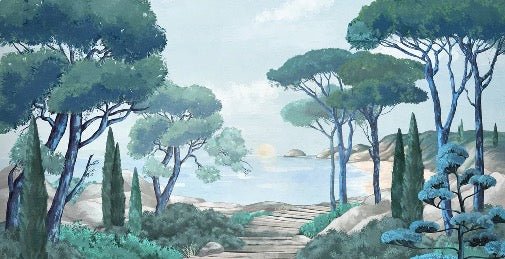 Papier peint balade dans les calanques