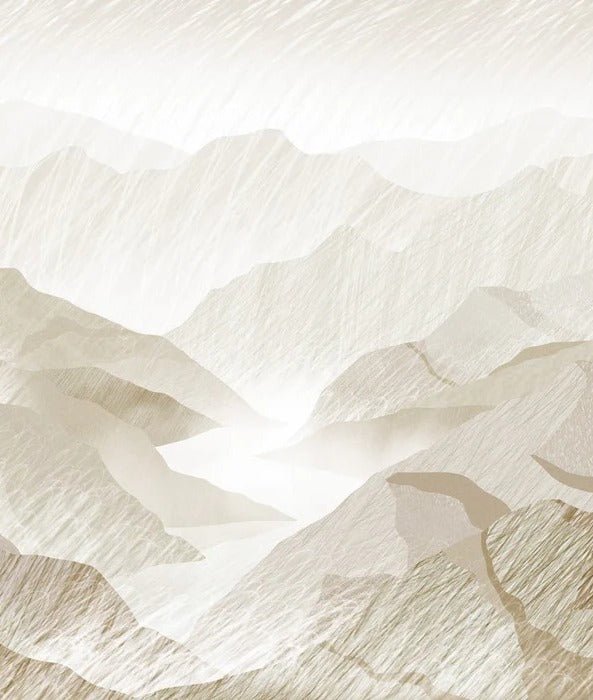 Papier peint illustration montagnes sépia
