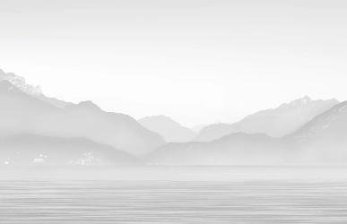 Carta da parati Annecy e il suo tranquillo lago in bianco e nero