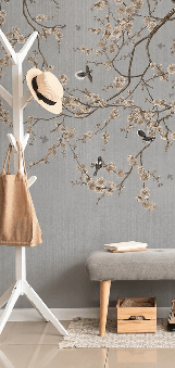 Papier peint branches fleuries