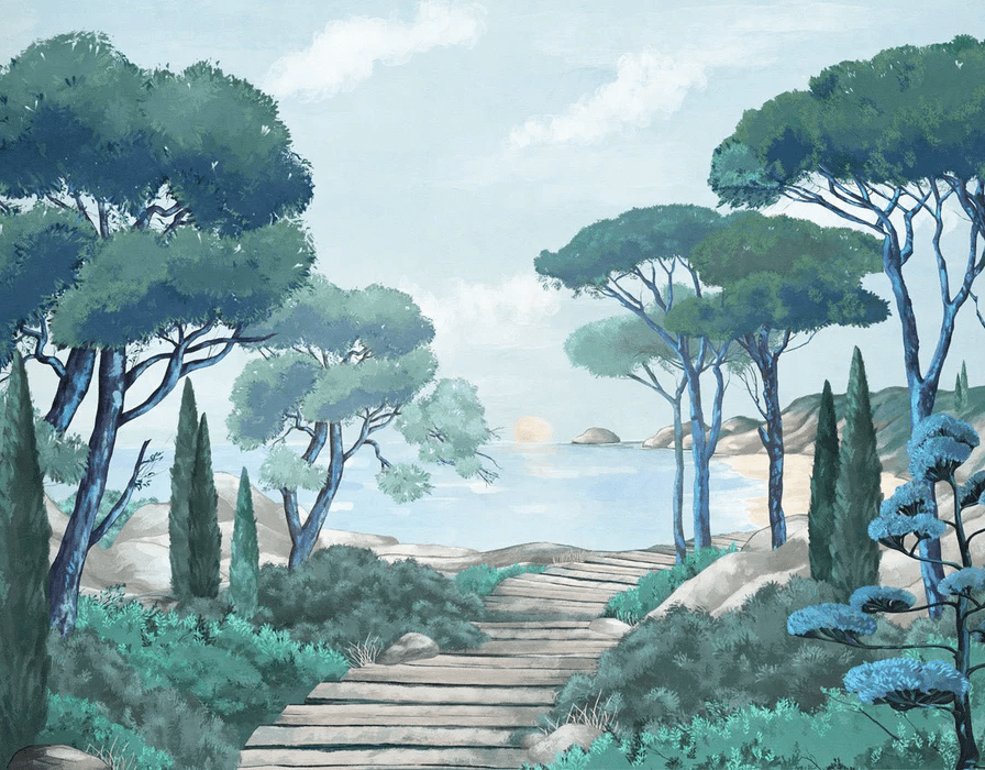 Papier peint balade dans les calanques