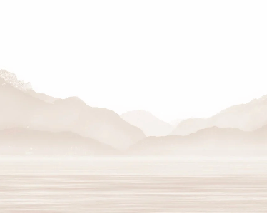 Carta da parati Annecy e il suo tranquillo lago beige