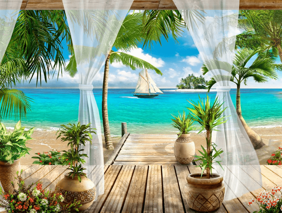 Papier peint Windows Sea