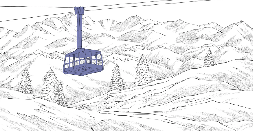 Tappeto La Plagne Gondola blu