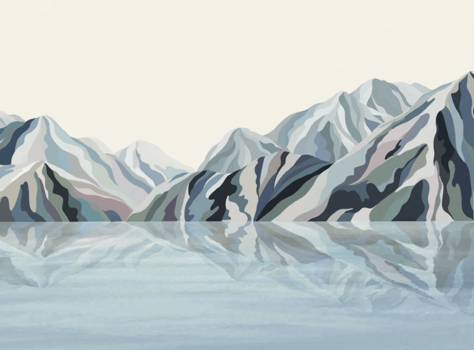 Papier peint Annecy arty blue