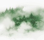 Papier peint brume des Cimes vert