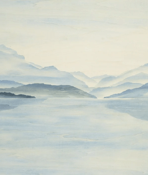 Papier Peint Vue Grand Albigny | Les Bleus du Lac®