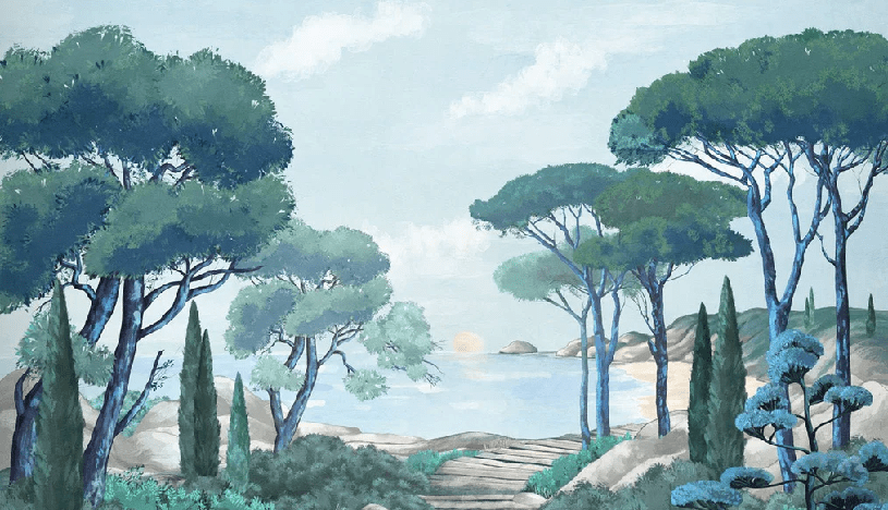 Papier peint balade dans les calanques