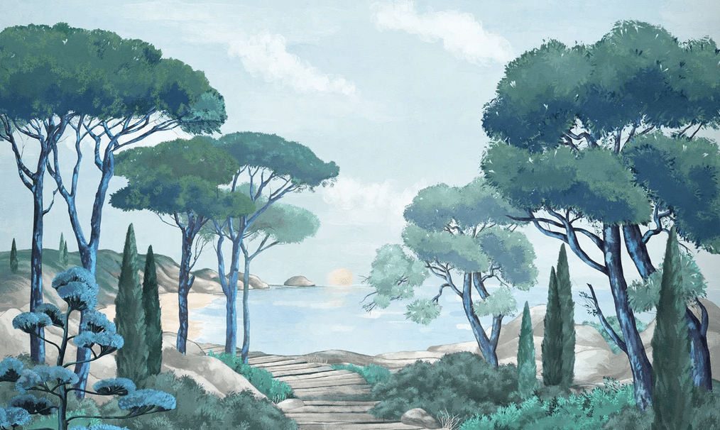 Papier peint balade dans les calanques