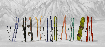 Sci sfondo Courchevel