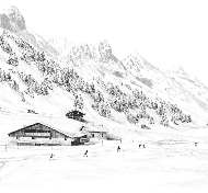 Carta da parati Clusaz sci di fondo montagna Confins