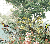 Carta da parati Esotica Tucano