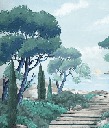 Papier peint balade dans les calanques