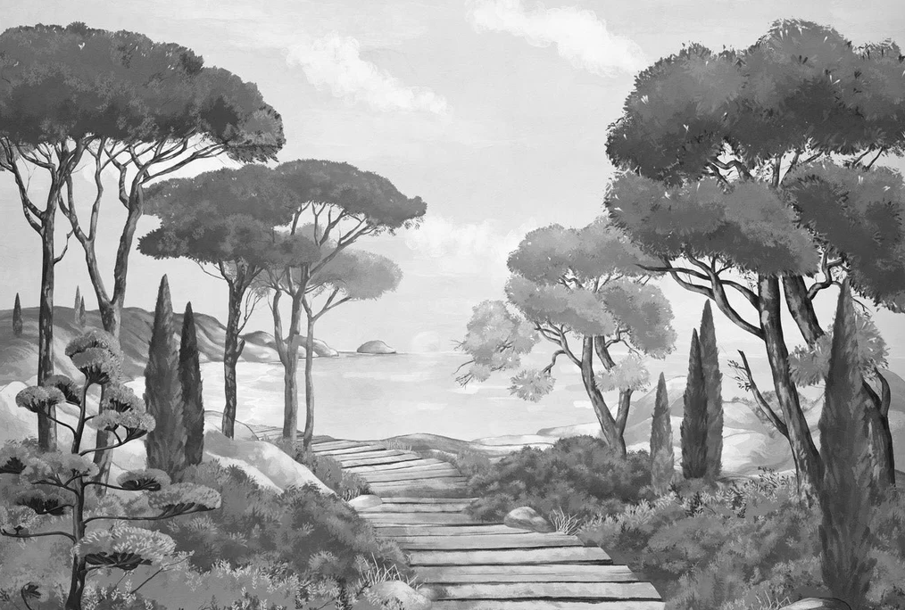 Papier peint balade dans les calanques