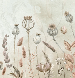 Carta da parati autunnale con fiori