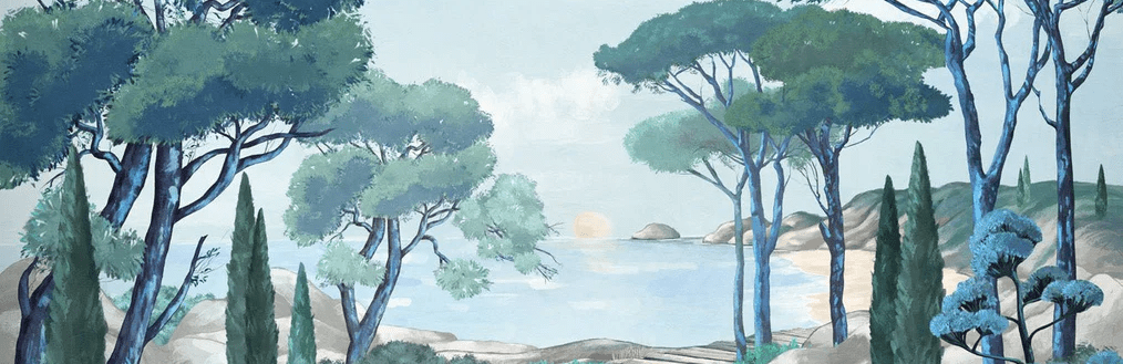 Papier peint balade dans les calanques