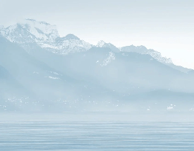 Carta da parati Annecy e il suo tranquillo lago