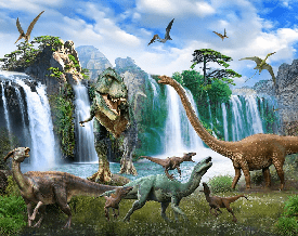 Carta da parati Dinosauri 3D