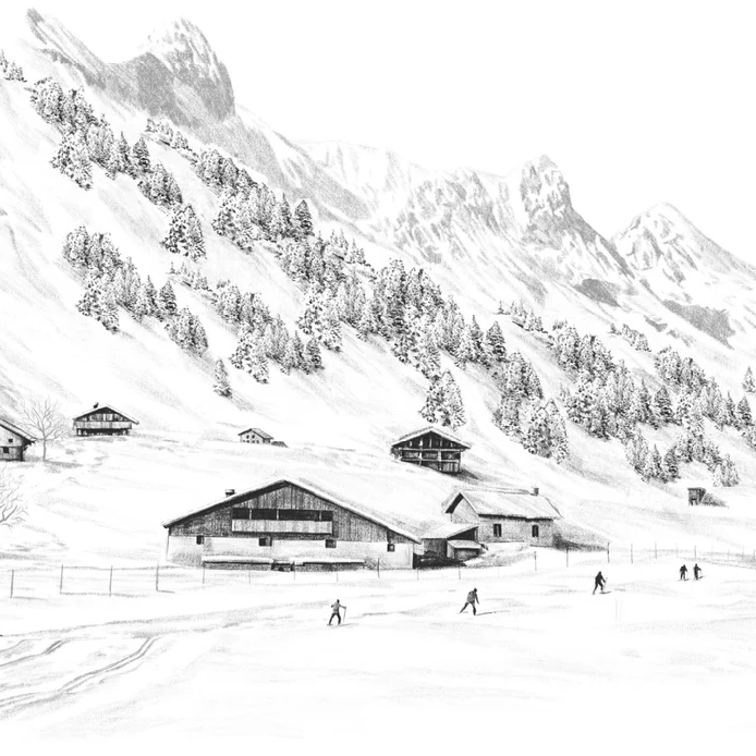 Wallpaper Clusaz cross-country skiing mountains Confins