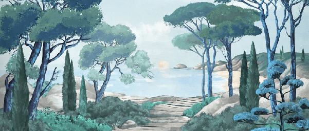 Papier peint balade dans les calanques