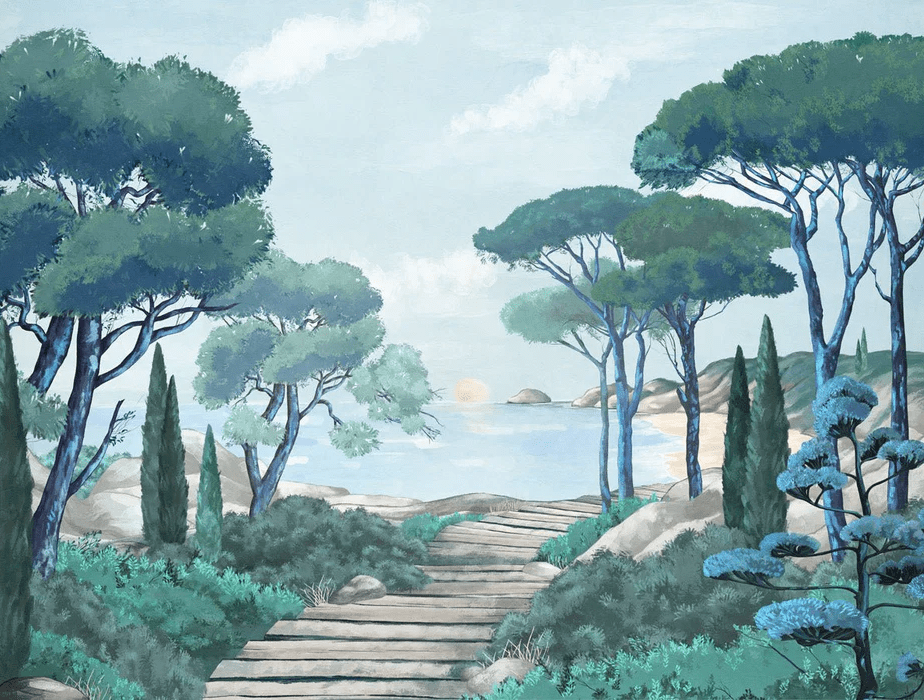 Papier peint balade dans les calanques