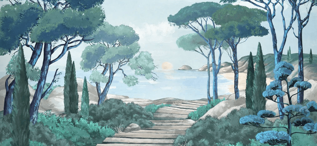 Papier peint balade dans les calanques